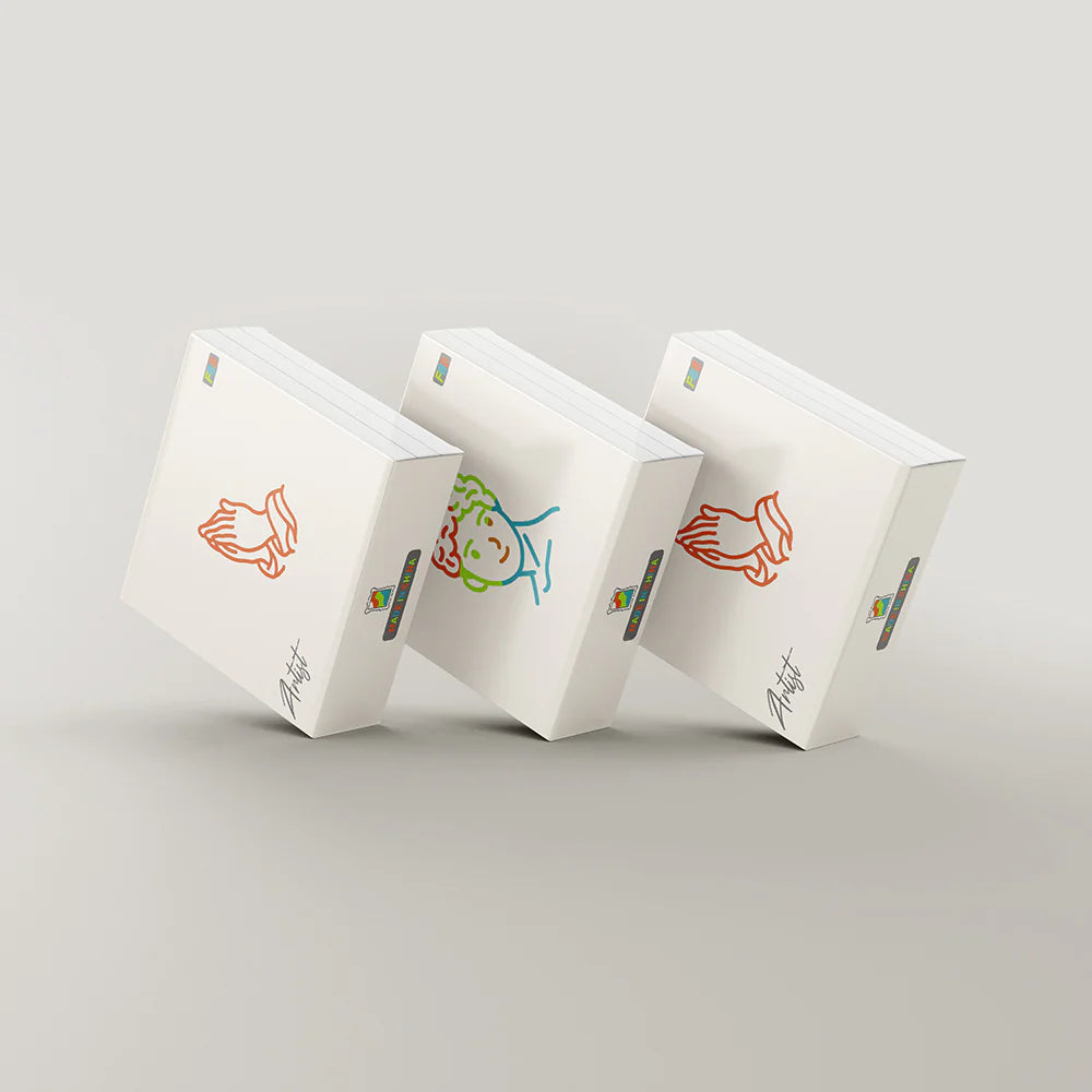 Three decorative keycaps with illustrated hand and animal designs on white