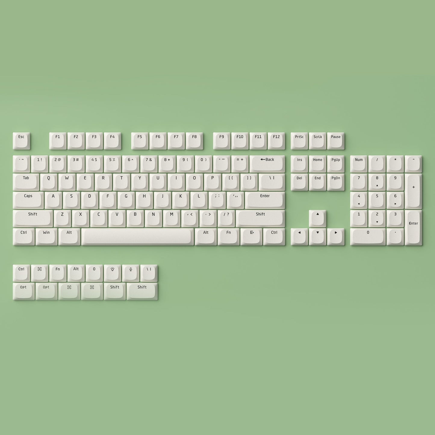 CFX MX Low Profile Keycaps - 134 Keys