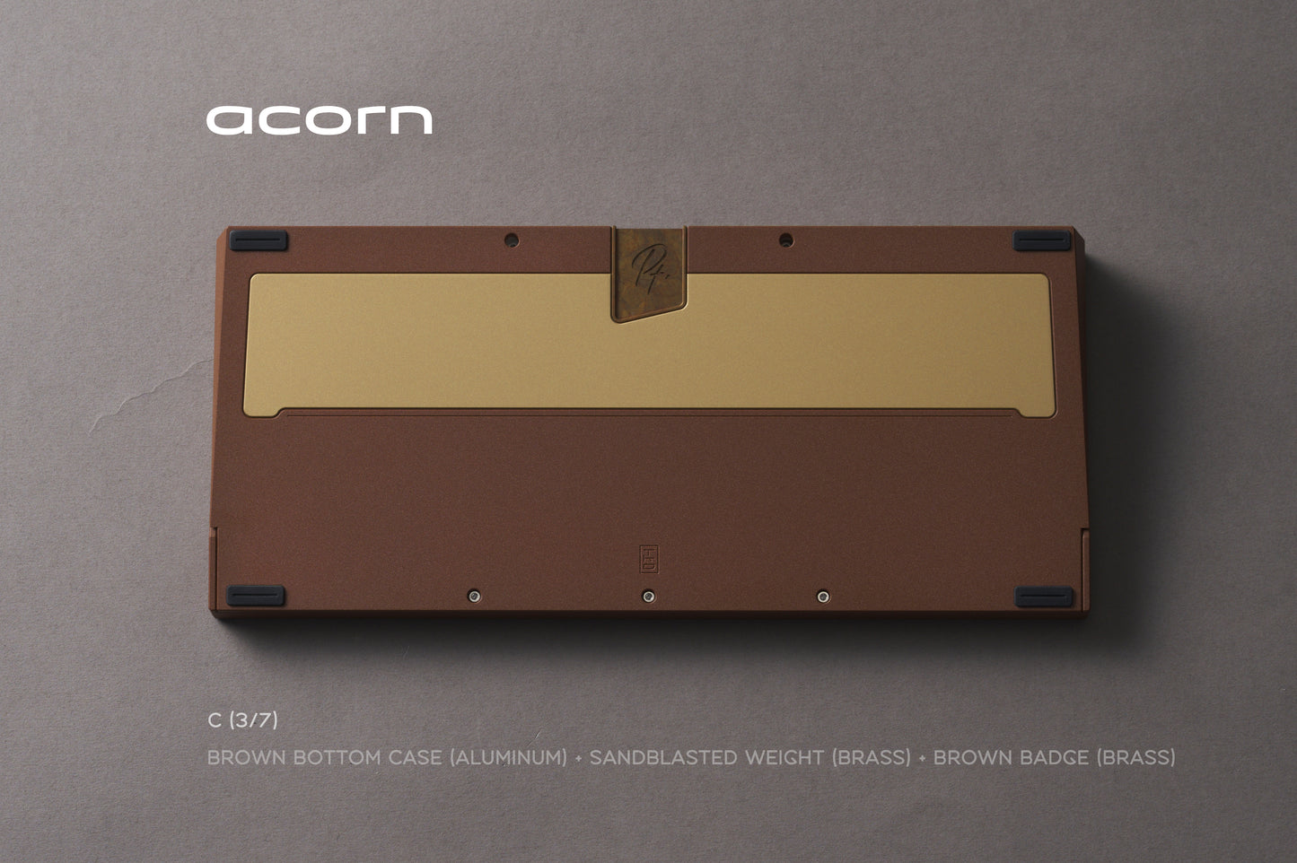 Brown keyboard case kit with tan top panel and side fasteners