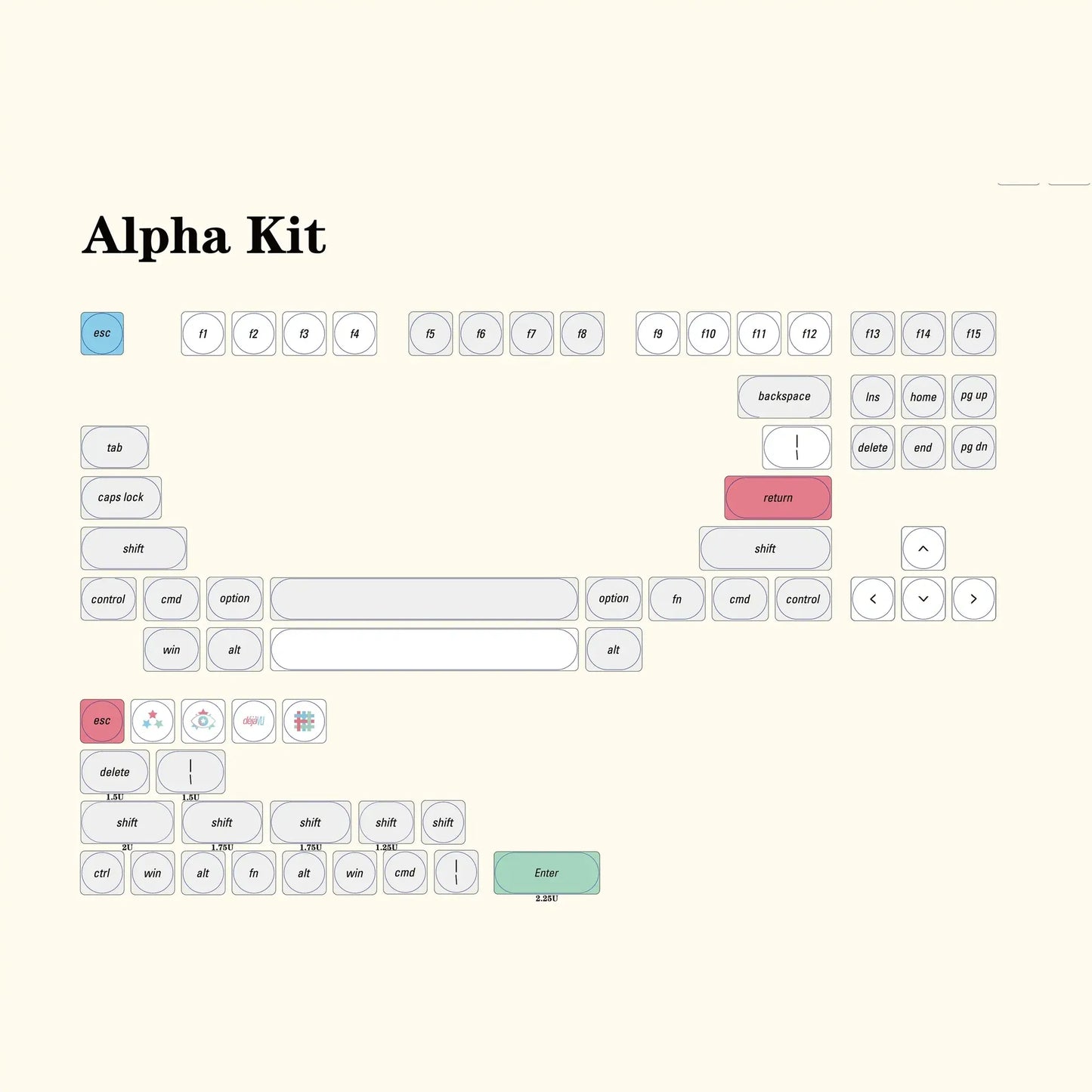 LCK Retro Mahjong MX Keycaps