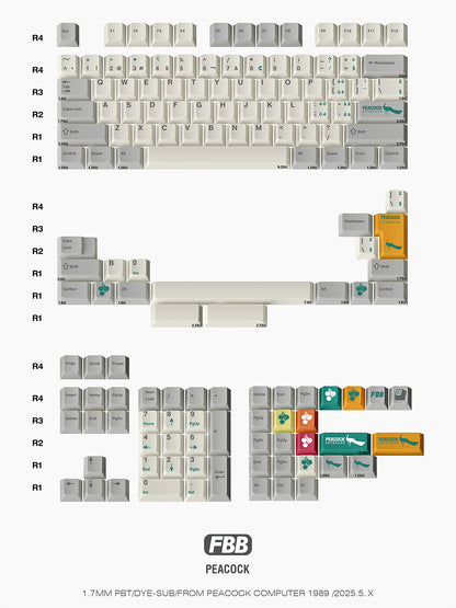 [FBB] Peacock Keycaps