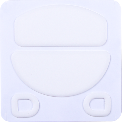 White skate pad close-up with two oval surfaces and small side slots