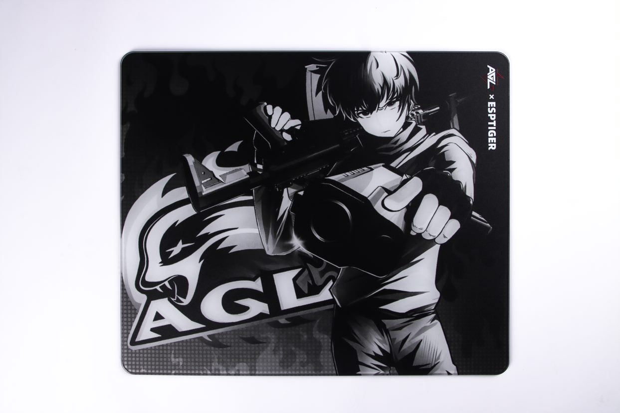 ESPTiger Lotus Glass Mousepad BLACK/AGL editions