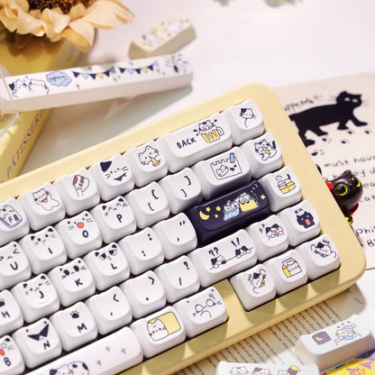 [SoulCat] Black and White Cats Keycaps