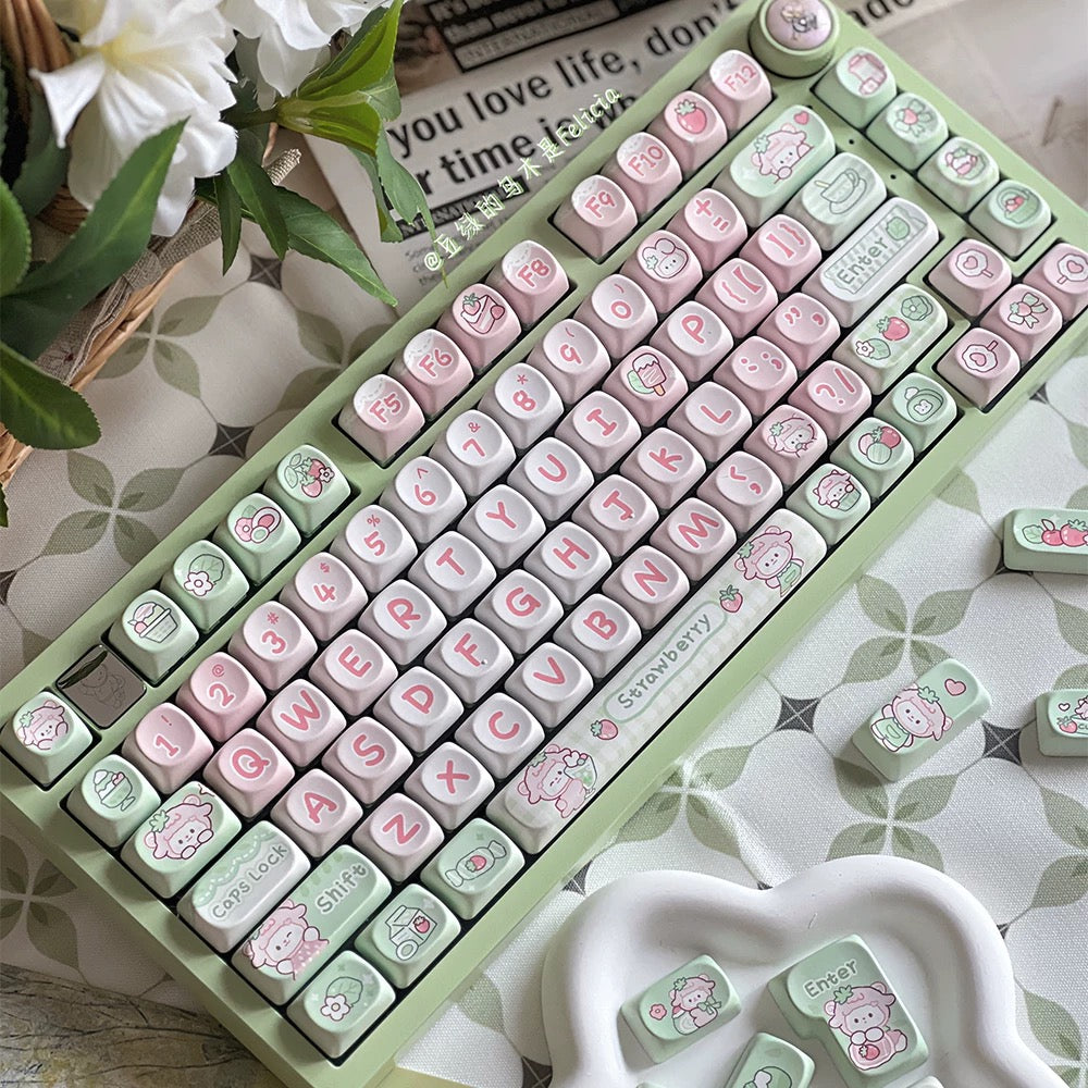 [SoulCat] Little Sheep Strawberry Keycaps (Pre-Order)
