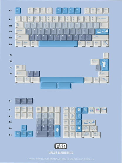 [FBB] Polar Bear Keycaps