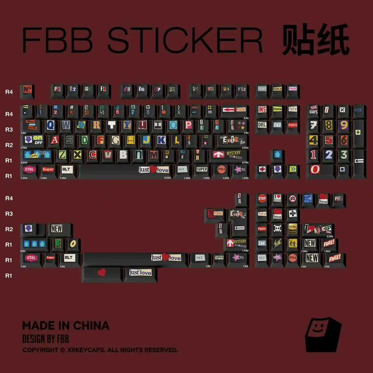 [FBB] Stickers Keycaps (Pre-Order)