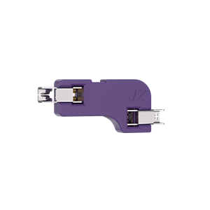 Purple MX hot-swap socket with metal switch connectors and two side metal pins