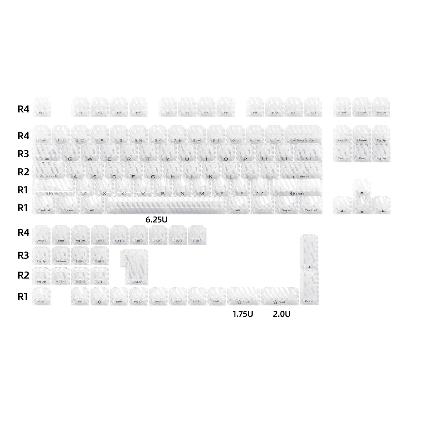 Carbon fiber texture panel with white woven grid pattern and layout markings