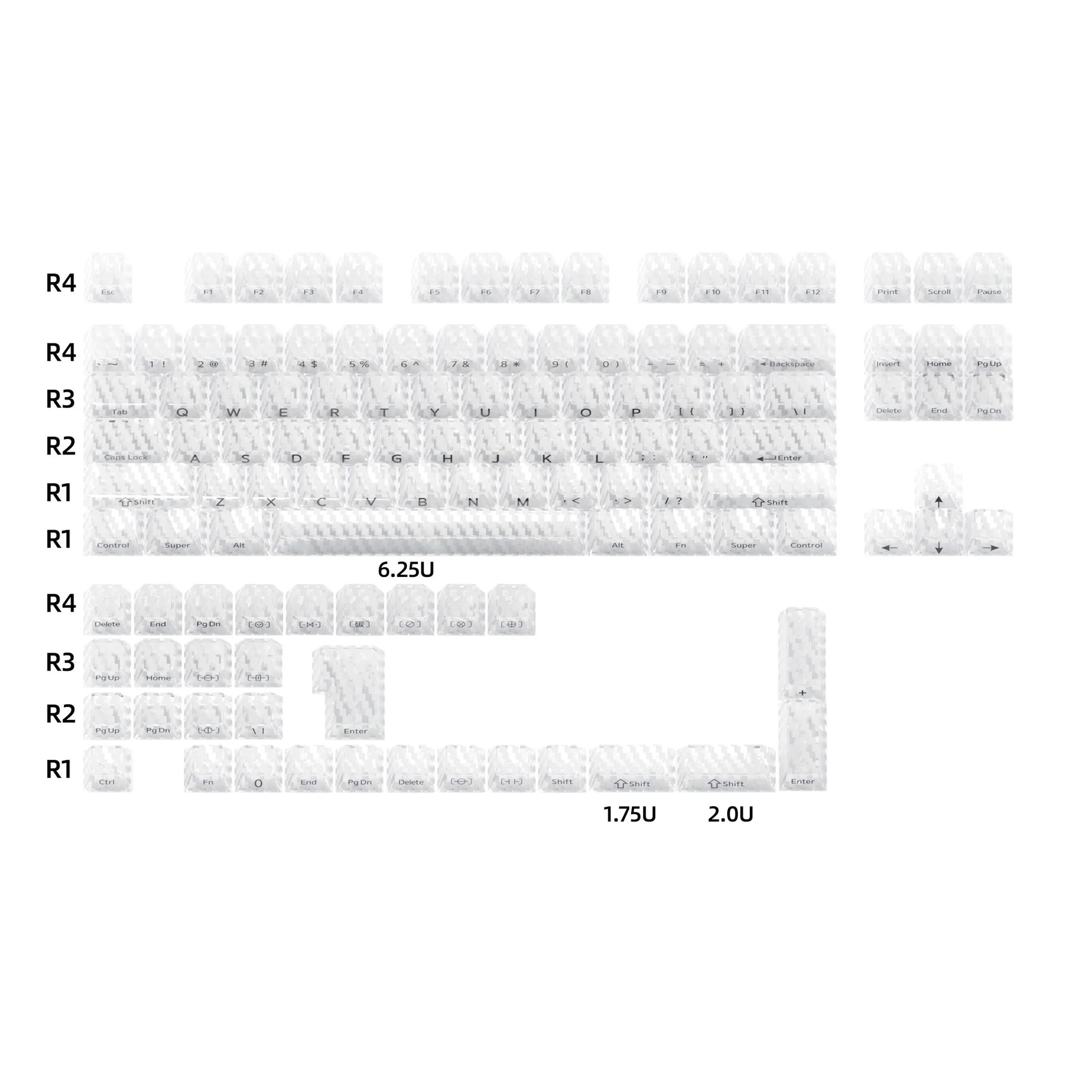 Carbon fiber texture panel with white woven grid pattern and layout markings