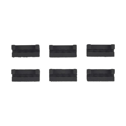 KeySnap rubber clips, black, six-piece set