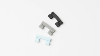 KeySnap rubber clips in black, gray, and light blue (mixed set)