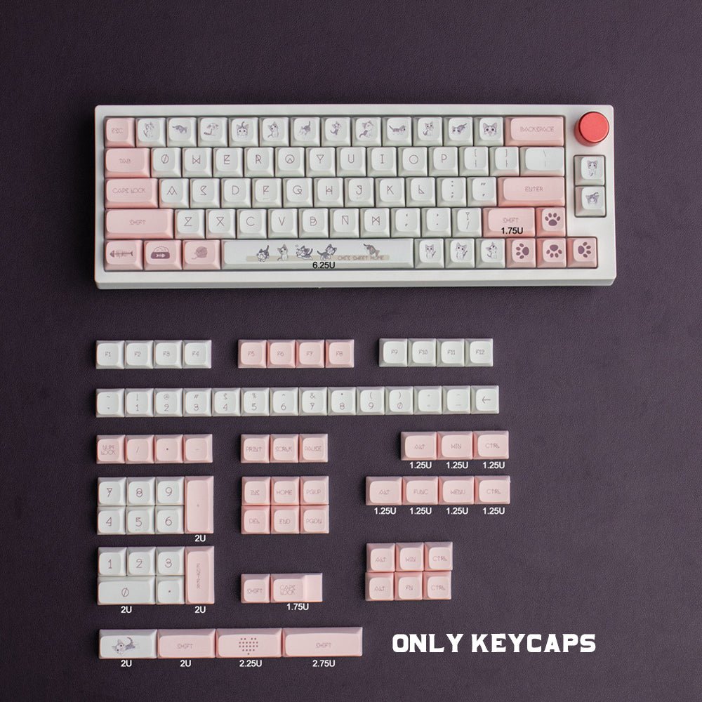 'Cheese Cat' XDA Keycaps - Neo Macro - Keycaps
